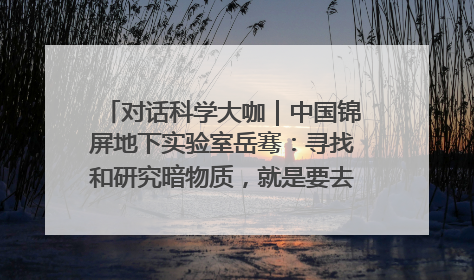 对话科学大咖｜中国锦屏地下实验室岳骞：寻找和研究暗物质，就是要去突破人类的认知边界