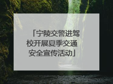 宁陵交警进驾校开展夏季交通安全宣传活动