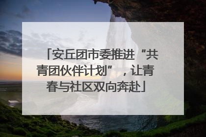 安丘团市委推进“共青团伙伴计划”，让青春与社区双向奔赴