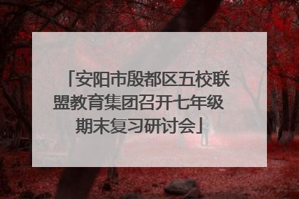 安阳市殷都区五校联盟教育集团召开七年级期末复习研讨会