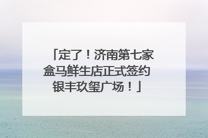 定了！济南第七家盒马鲜生店正式签约银丰玖玺广场！
