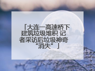 大连一高速桥下建筑垃圾堆积 记者采访后垃圾神奇“消失”