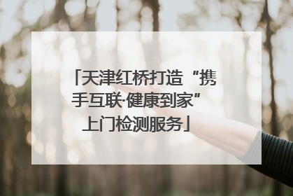 天津红桥打造“携手互联·健康到家”上门检测服务