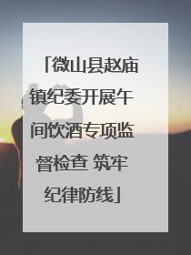 微山县赵庙镇纪委开展午间饮酒专项监督检查 筑牢纪律防线