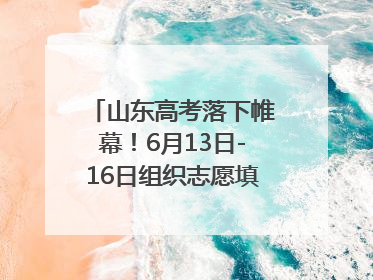 山东高考落下帷幕！6月13日-16日组织志愿填报模拟演练