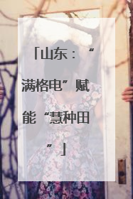 山东：“满格电”赋能“慧种田”