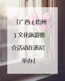 广西（梧州）文化旅游推介活动在悉尼举办