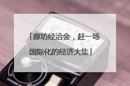 廊坊经洽会，赶一场国际化的经济大集