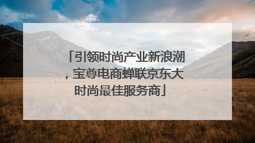 引领时尚产业新浪潮，宝尊电商蝉联京东大时尚最佳服务商