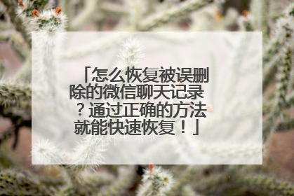怎么恢复被误删除的微信聊天记录？通过正确的方法就能快速恢复！