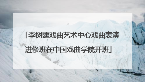 李树建戏曲艺术中心戏曲表演进修班在中国戏曲学院开班