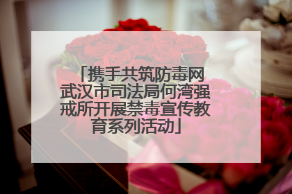 携手共筑防毒网 武汉市司法局何湾强戒所开展禁毒宣传教育系列活动
