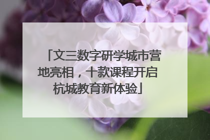 文三数字研学城市营地亮相，十款课程开启杭城教育新体验