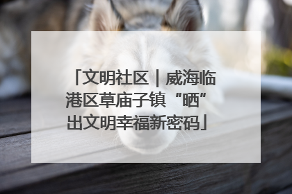 文明社区｜威海临港区草庙子镇“晒”出文明幸福新密码