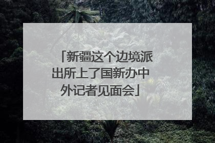 新疆这个边境派出所上了国新办中外记者见面会