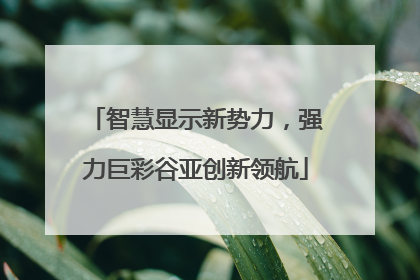 智慧显示新势力，强力巨彩谷亚创新领航