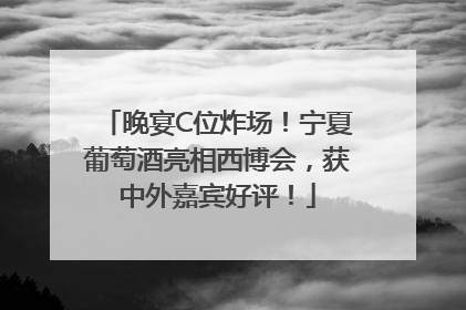 晚宴C位炸场！宁夏葡萄酒亮相西博会，获中外嘉宾好评！