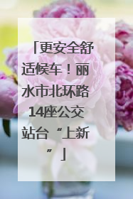 更安全舒适候车！丽水市北环路14座公交站台“上新”