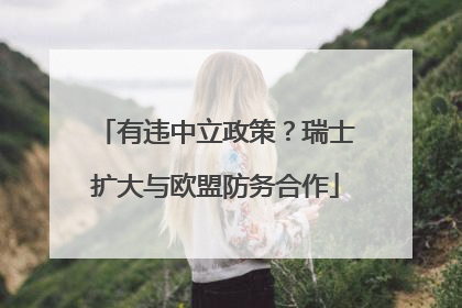 有违中立政策？瑞士扩大与欧盟防务合作