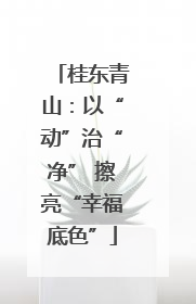 桂东青山：以“动”治“净” 擦亮“幸福底色”