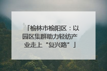 榆林市榆阳区：以园区集群助力轻纺产业走上“复兴路”