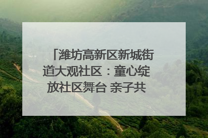 潍坊高新区新城街道大观社区：童心绽放社区舞台 亲子共谱六一欢歌