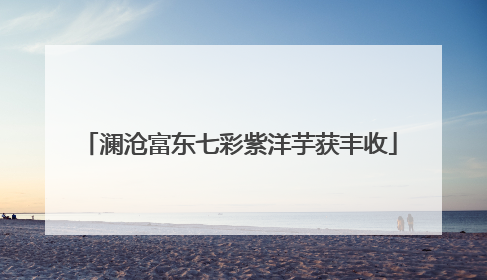 澜沧富东七彩紫洋芋获丰收