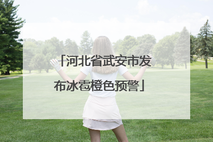 河北省武安市发布冰雹橙色预警