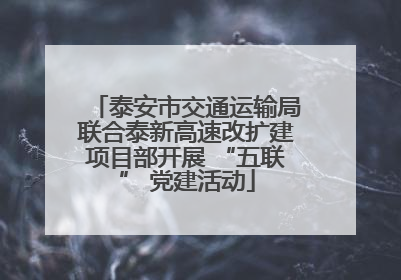 泰安市交通运输局联合泰新高速改扩建项目部开展 “五联” 党建活动