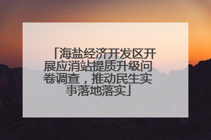 海盐经济开发区开展应消站提质升级问卷调查，推动民生实事落地落实