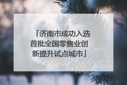 济南市成功入选首批全国零售业创新提升试点城市