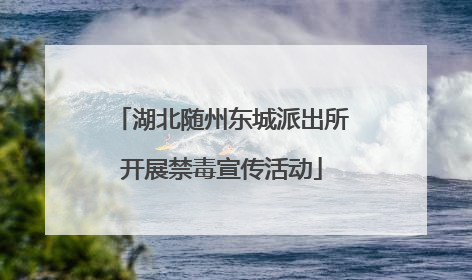 湖北随州东城派出所开展禁毒宣传活动