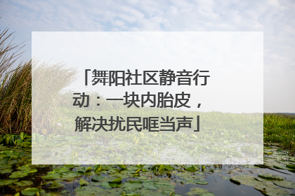 舞阳社区静音行动：一块内胎皮，解决扰民哐当声