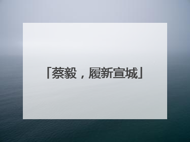 蔡毅，履新宣城
