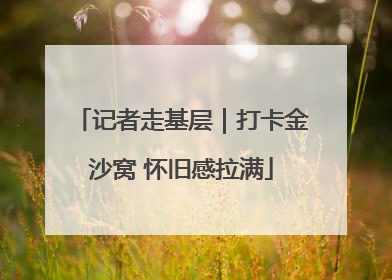 记者走基层｜打卡金沙窝 怀旧感拉满