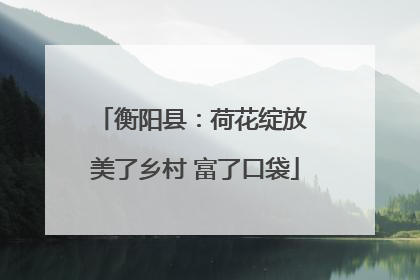 衡阳县：荷花绽放 美了乡村 富了口袋