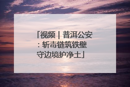 视频｜普洱公安：斩毒链筑铁壁 守边境护净土