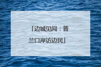 边城见闻：普兰口岸访边民