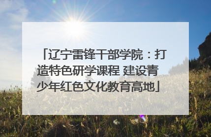 辽宁雷锋干部学院：打造特色研学课程 建设青少年红色文化教育高地