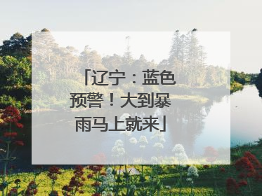 辽宁：蓝色预警！大到暴雨马上就来