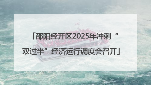 邵阳经开区2025年冲刺“双过半”经济运行调度会召开