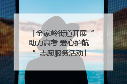 金家岭街道开展“助力高考 爱心护航”志愿服务活动