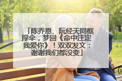 陈乔恩、阮经天同框撑伞，梦回《命中注定我爱你》！双双发文：谢谢我们都没变