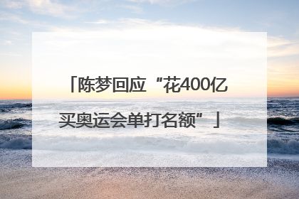 陈梦回应“花400亿买奥运会单打名额”