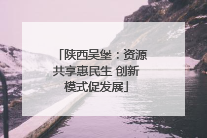 陕西吴堡：资源共享惠民生 创新模式促发展