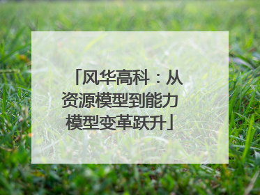 风华高科：从资源模型到能力模型变革跃升