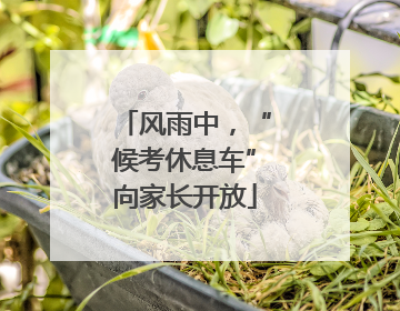 风雨中，“候考休息车”向家长开放