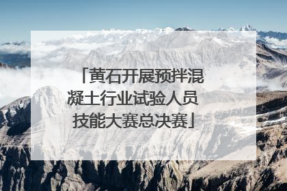 黄石开展预拌混凝土行业试验人员技能大赛总决赛