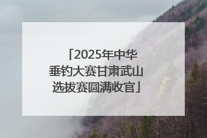 2025年中华垂钓大赛甘肃武山选拔赛圆满收官