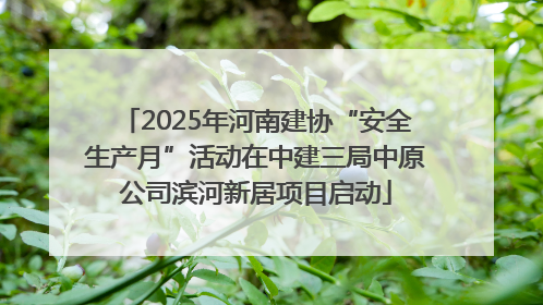 2025年河南建协“安全生产月”活动在中建三局中原公司滨河新居项目启动